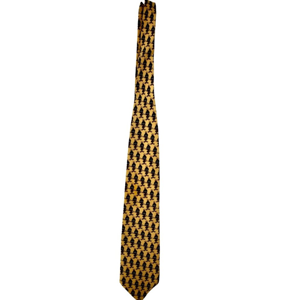 Vintage Warner Bros Gold Marvin The Martian Neck Tie